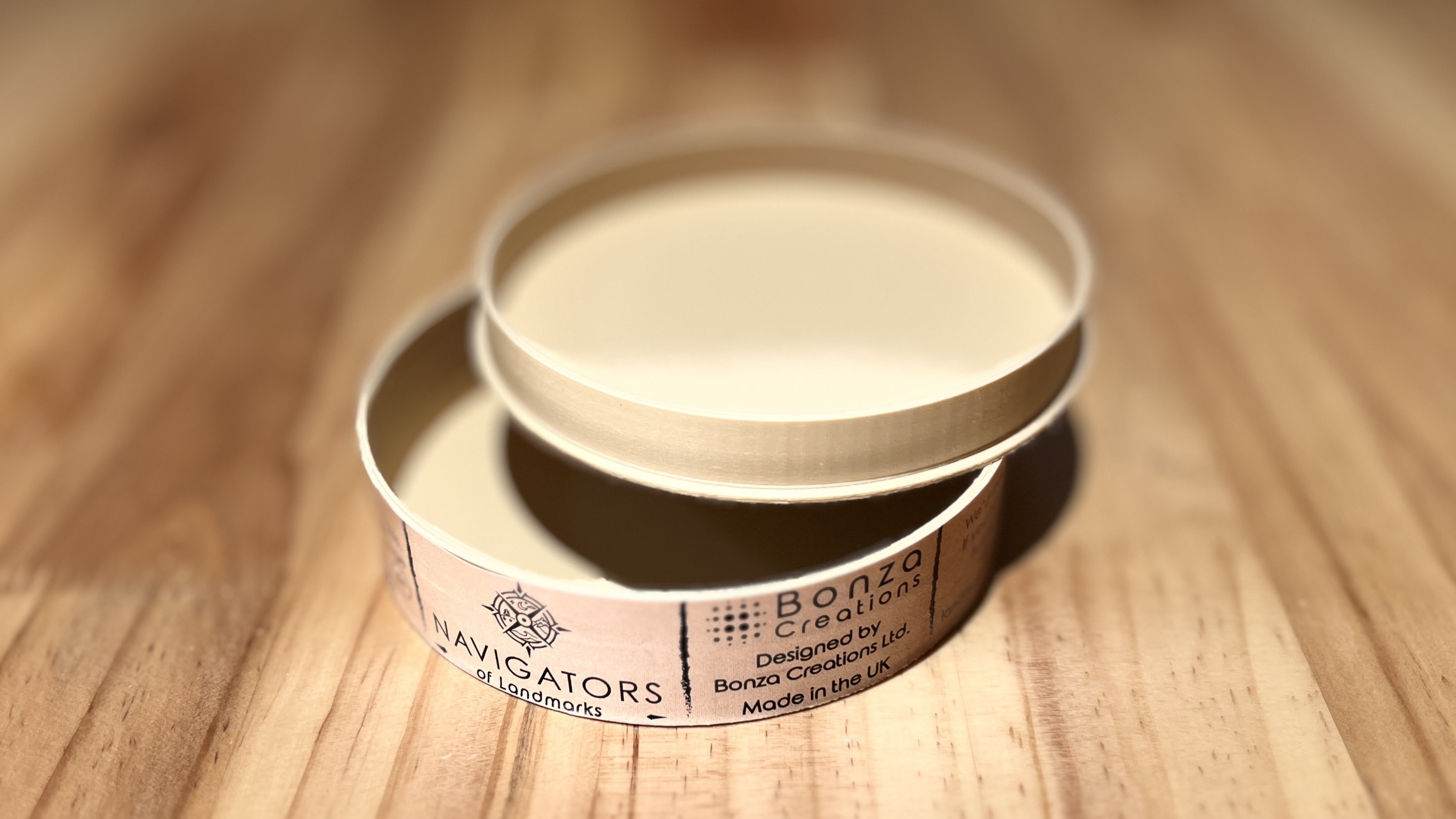 Early prototype packaging used to evaluate dimensions and fit.